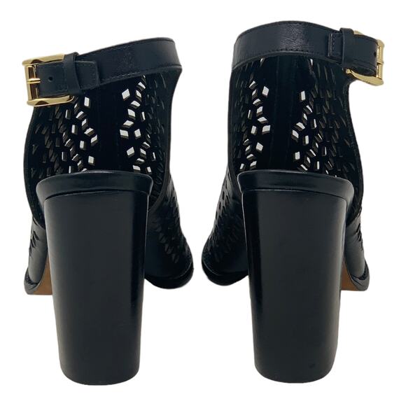 Rebecca Minkoff Black Leather Peep Toes Slingback Heel Sandal size 8M - Picture 9 of 11